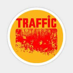 traffic red retro style Magnet